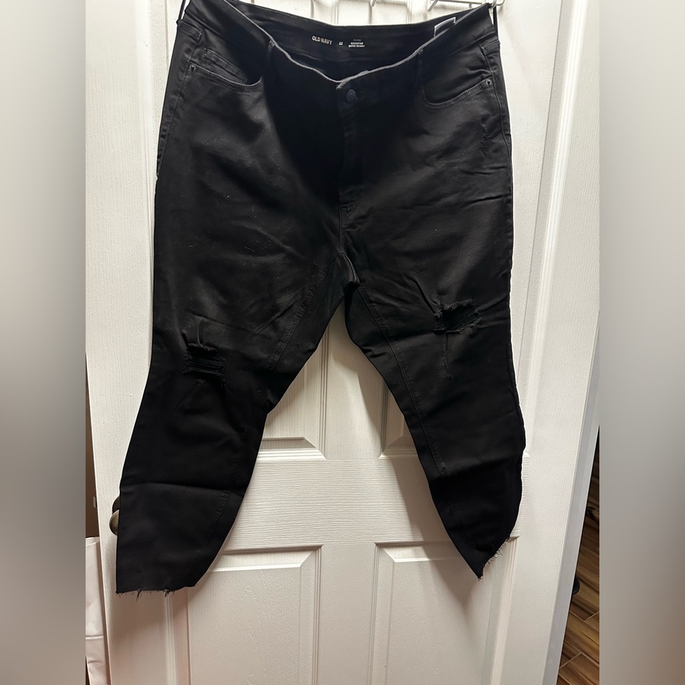 Black Distressed Jeans Rockstar Super Skinny